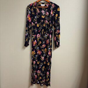 Natural Life Floral Midi Dress Size S Boho Hippie Cottagecore Festival Concert